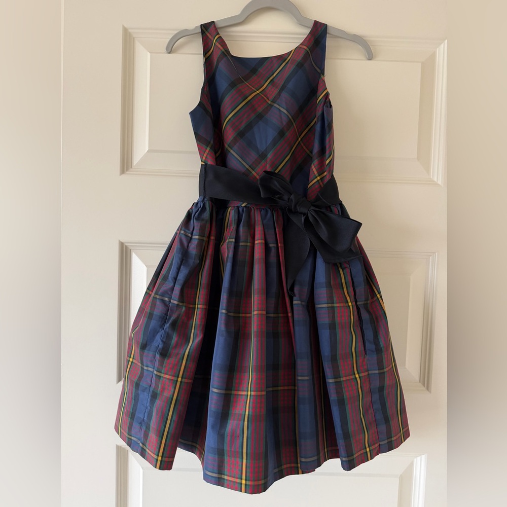 Ralph Lauren Girls Plaid Dress with Belt